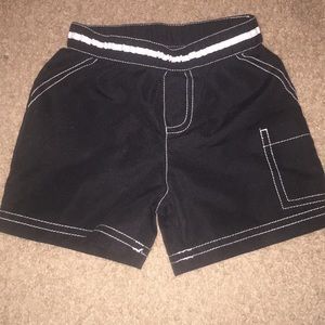 12mo Okie Dokie Black swim trunks
